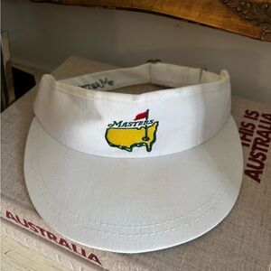 Masters Hat Cap Visor White Adjustable Golf Preppy Casual Outdoors